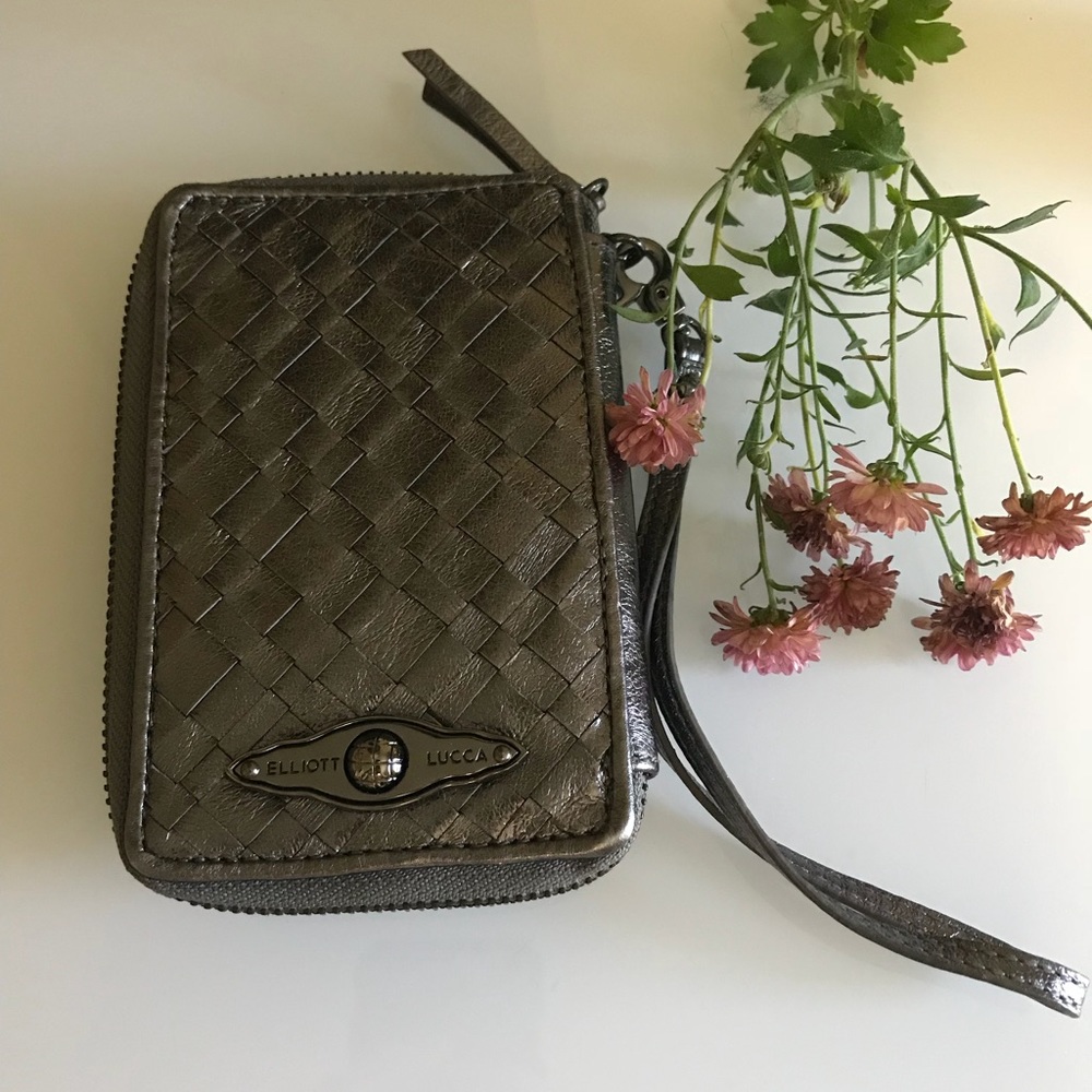 Elliot Lucca leather wristlet